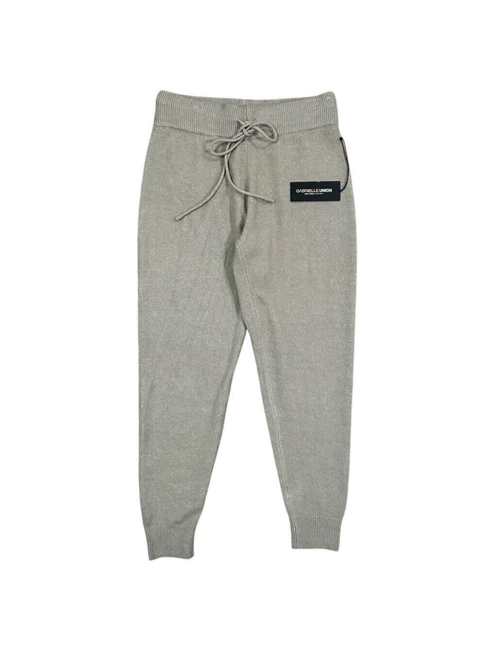Gabrielle Union x NY&C High Rise Elevated Loungewear Jogger Pant Tan Size Large